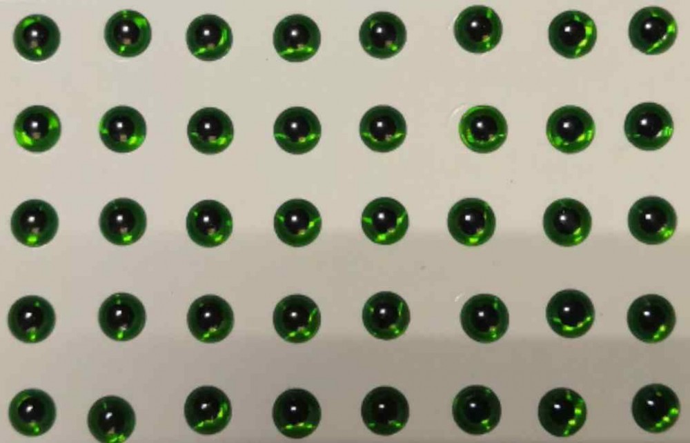 Глазки 3D Eyes 4mm 40pcs Green 