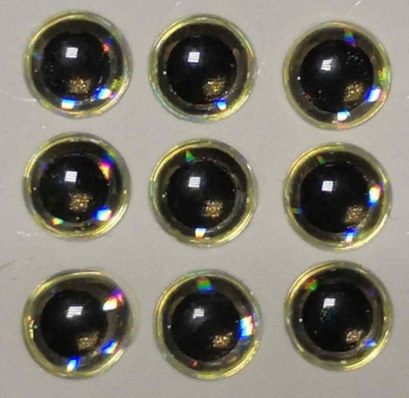 Глазки 3D Eyes 6mm 32pcs Silver 