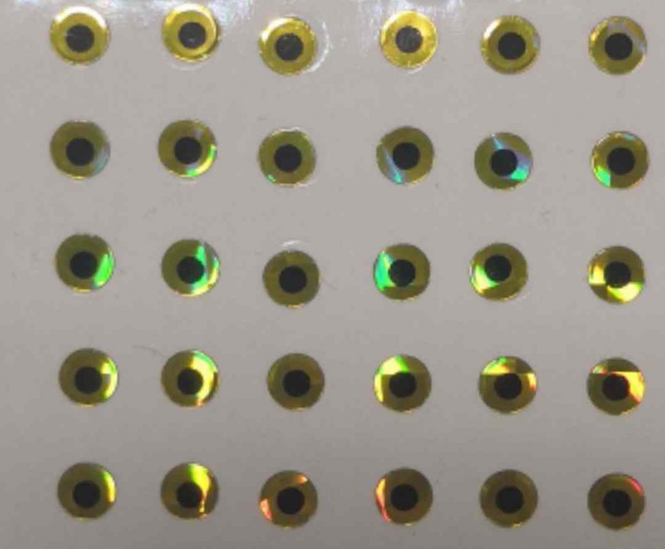 Глазки Holo Eyes 4mm 80pcs Yellow 