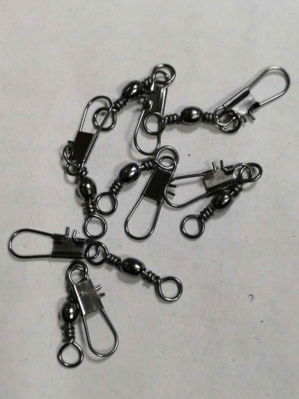 Карабин с вертл. NEW WAVE FISHING №6