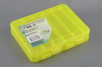 КОРОБКА для воблеров и балансиров ВБ-3 желтая 2-х стор. (5+5 отд) ( 200*160*45)