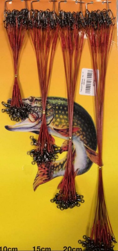 Поводок FREEWAY 15кг. 1*7 красный