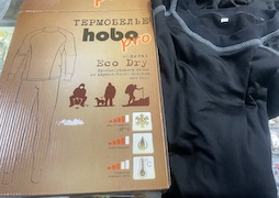 Термобельё в комплекте (фуфайка. кальсоны) EcoDry RealMan чёрное (50)