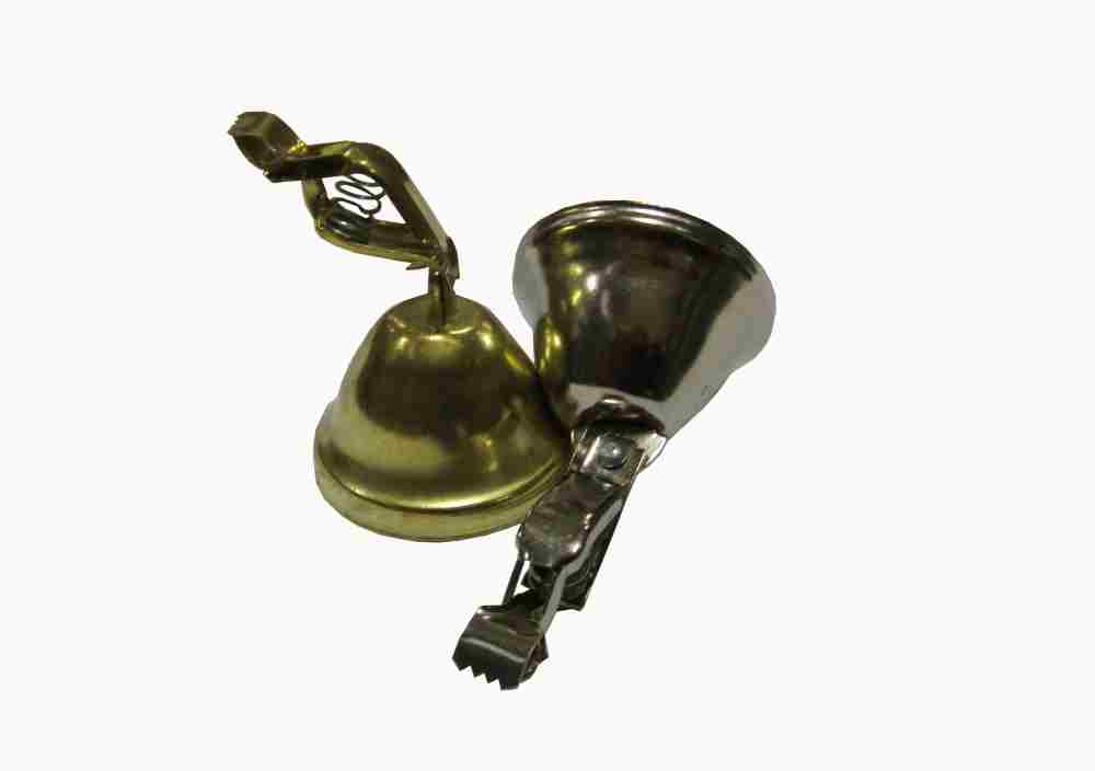 Колокольчик золотой большой с прищепкой