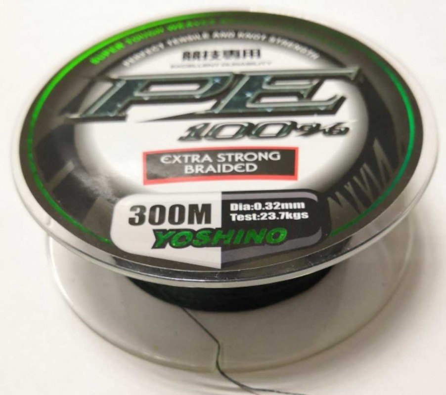 Шнур YOSHINO PE (зел) 0,32мм 23,7кг 300м