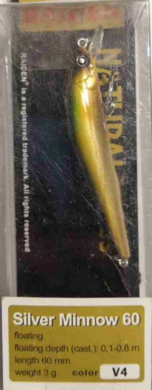 Воблер Raiden Silver Minnow  60 3,1 гр. V4