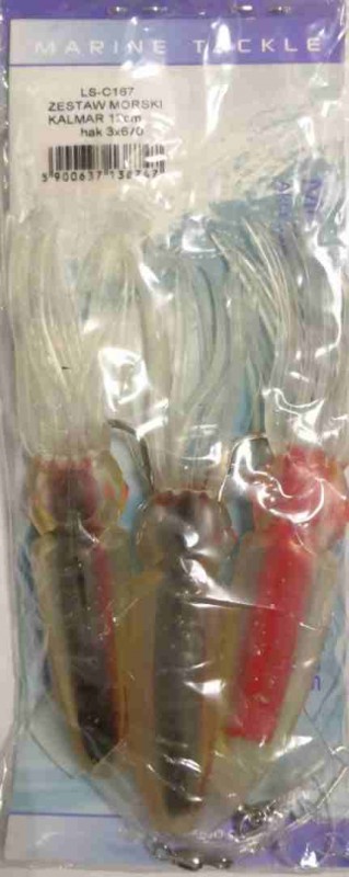 LS-C167 Подвеска морская Mikado Squid Rig, 12cm, №6/0(3)