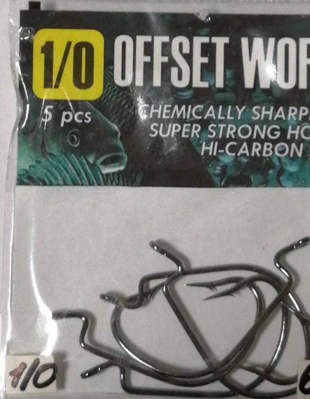 Крючок офсетный Offset worm size 1\0
