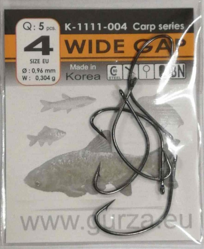 Крючки Gurza-WIDE GAP Ring BN № 4 (5шт/уп)