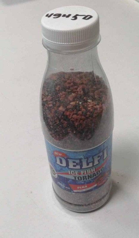 Прикормка зимняя DELFI ICE FISH Tornado (река; червь + мотыль, черная, 500 мл)