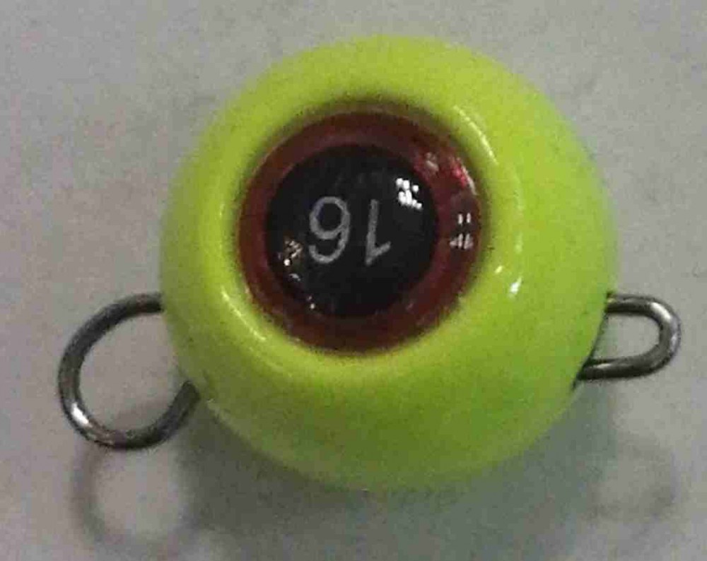 Груз крашеный разборная чебурашка "ШАР" 16 гр., цвет 02-желтый