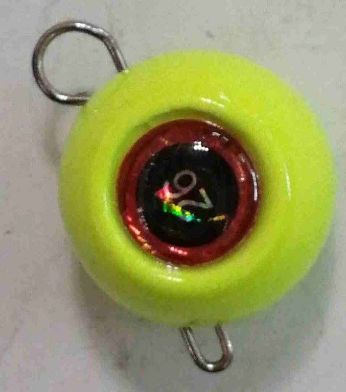 Груз крашеный разборная чебурашка "ШАР" 26 гр., цвет 02-желтый