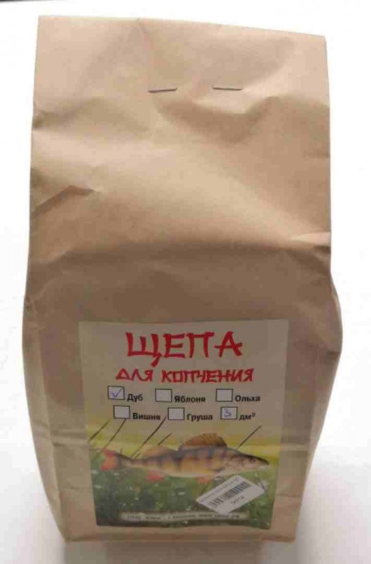 Щепа для копчения Дуб 3 дм куб.