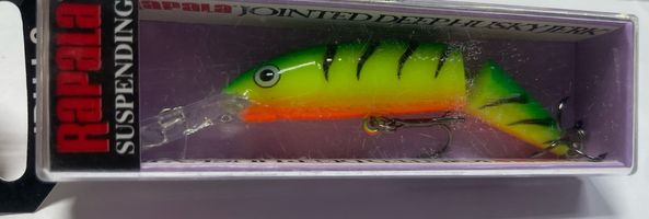 Воблер RAPALA Jointed Deep Husky Jerk 8 см, 5 гр, цвет Fire Tiger