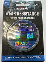 Леска OSPREY WEAR RESISTANGE flurocarbon 0,30мм 25м