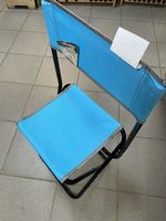 Стул складной со спинкой CP-395 труба ф 16, голубой (T-PR-FC-395S-LB) Premier fishing