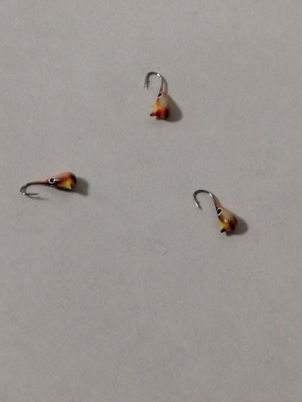 Мормышка W Spider Капля с ушком краш. 2,5 мм 0,26 гр. 84Р фосфорн.