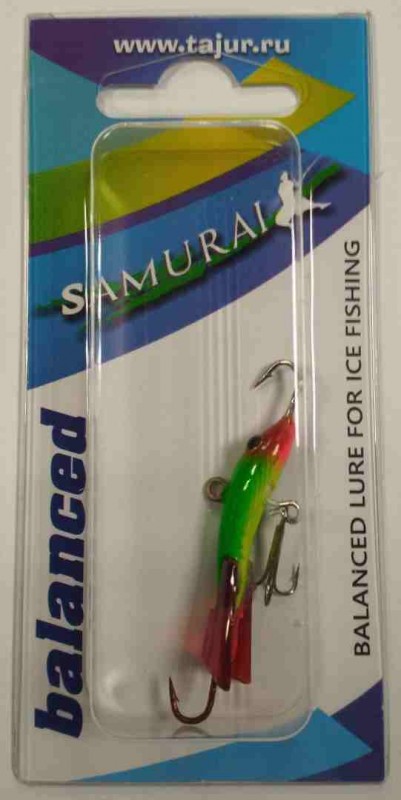 Балансир SAMURAI RAINBOW/ Радуга (7 гр., 35 мм, кр. Mustad, с тройником, цвет №07, 1 шт)