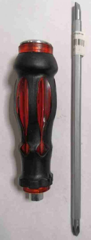 Отвертка плоская прозрачная ручка