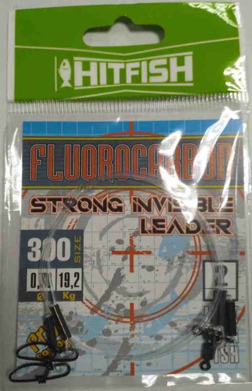 Поводок флюорокарбоновый HITFISH STRONG INVISIBLER LEADER (300 mm, d 0.70, 19,2 kg) (2 шт/уп)