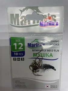 Крючок "Marlin's" МУШКА NYMPH FLY 9012 BLN №12 уп.10шт. M9012BLN-012