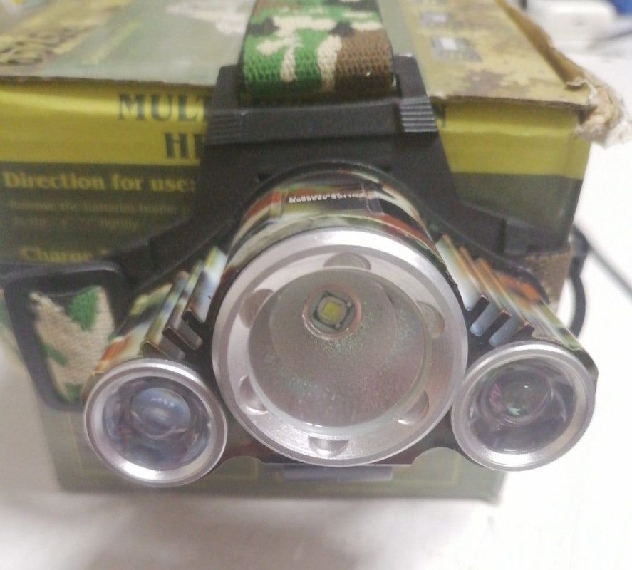 Фонарь налобный аккум. CDR-8010M-T6 2акб 18650 камуфляж