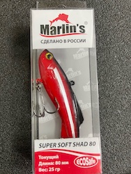 Раттлин Marlin's SUPER SOFT SHAD 80S 80мм/25гр цвет "Сатана" SS80-008